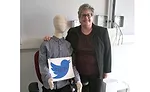 Plumbing & Mechanical Editor Kelly Faloon with one of the Center for the Built Environment’s thermal manikins