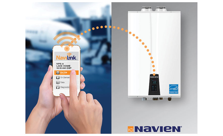 Navien tankless Wi-Fi remote control