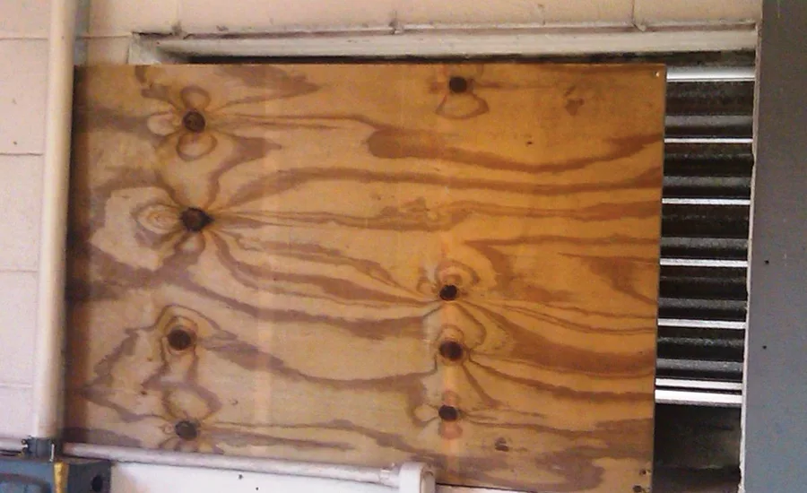 combustion air openings are blocked