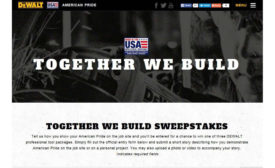 DeWalt asks contractors and construction professionals to show their American pride for nationwide sweepstakes.