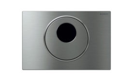 Geberit hands-free flush plate; touch-free flushing, accessible design, electronic flush plate, Sigma 10