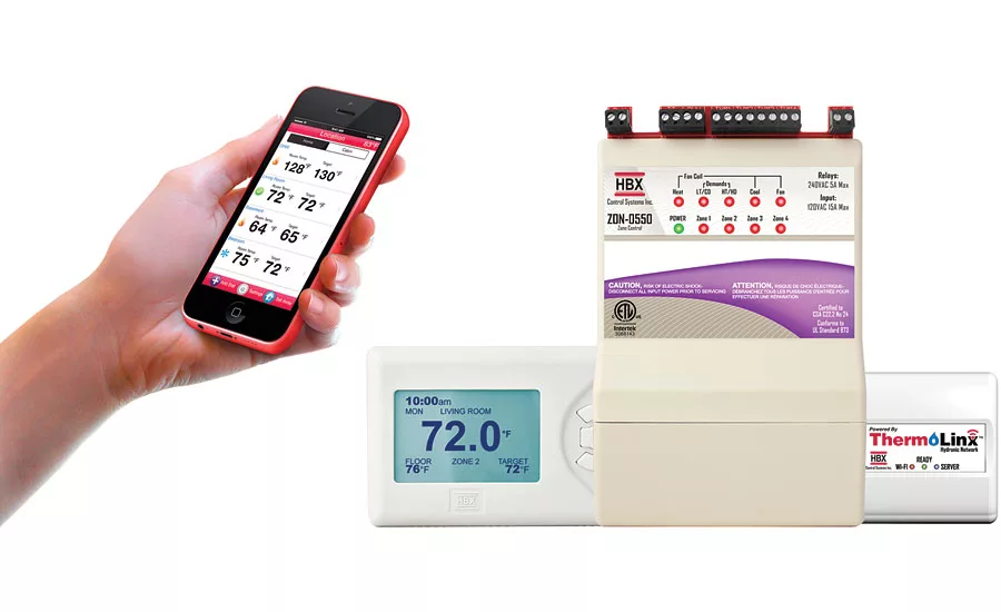 HBX wireless home comfort management; controls, temperature management, comfort management, Wi-Fi Zoning System