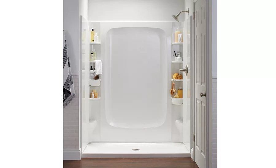 Sterling's storage shower system