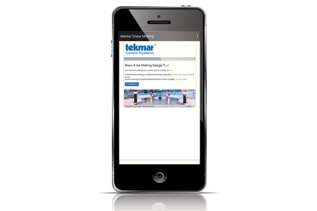 tekmar snow- and ice-melting app