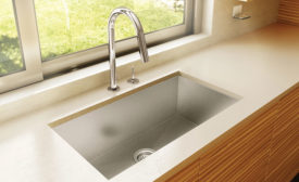 Aquabrass square-designed kitchen sinks