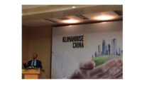 Italian architect Massimo Roj addresses the Klimahouse China Congress May 31 in Beijing.