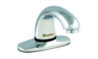 Bradley’s Aerada 1200 Series lead-free faucet utilizes capacitive sensing technology.