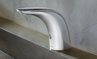 Moen Commercial’s M•Power line of sensor-operated faucets includes modern and transitional-styled models.