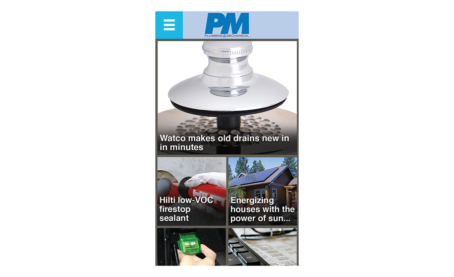 The Plumbing and Mechanical app offers quick and easy access to information on managing