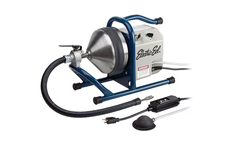 Countertop drain-cleaning machine