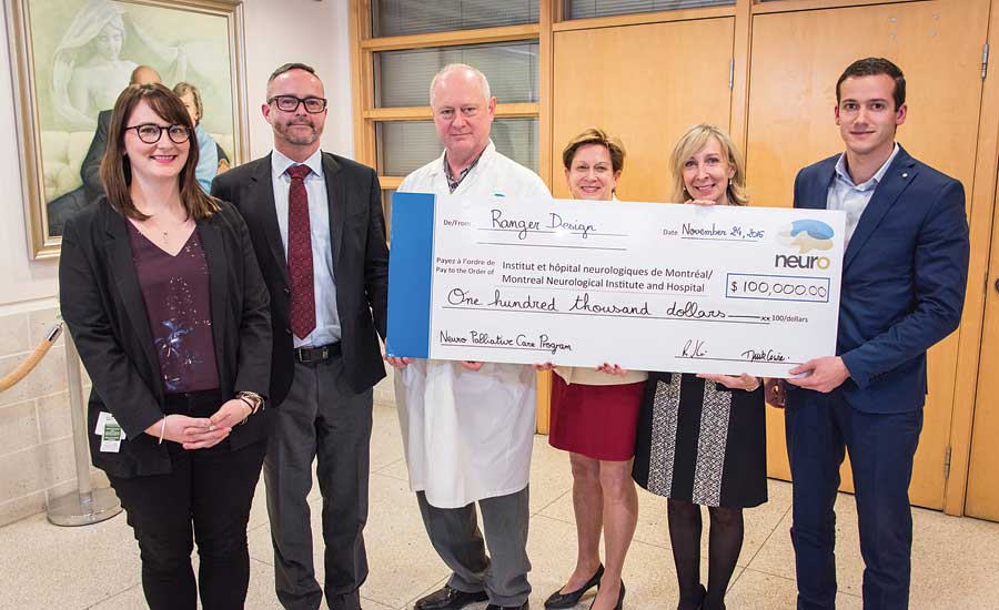 Ranger Design delivers donation to Montreal Neurological Institute