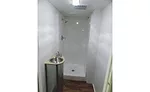 The truck features three sink and shower units