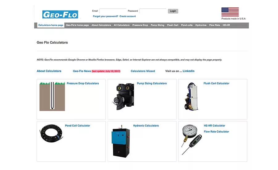 Geo-Flo Calculators Design Suite