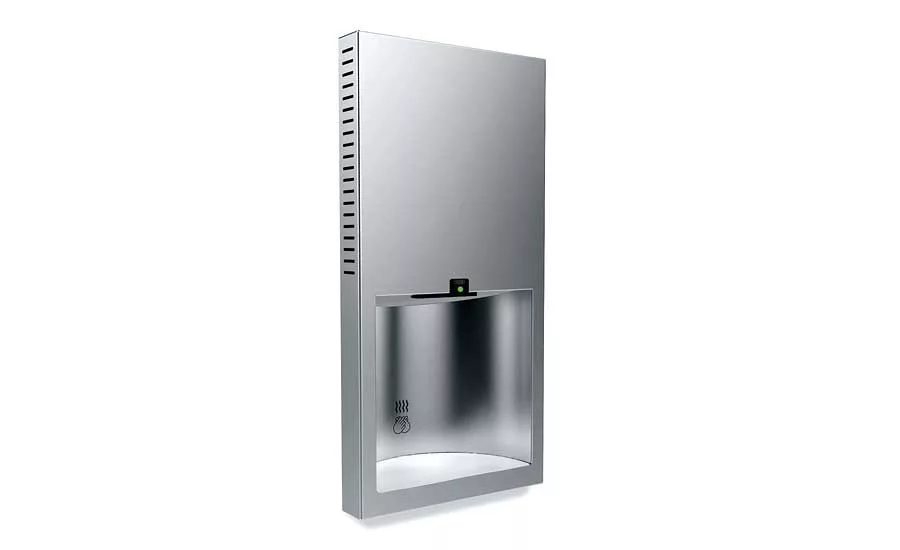 Bobrick splash-resistant recessed warm air hand dryer