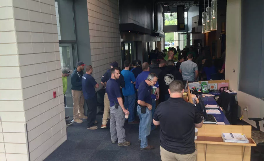 Contractors filled the halls to see the new Interactive Learning Center