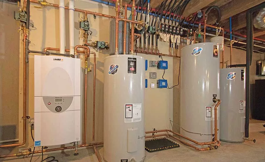 A 175 MBtu Laars Mascot LX boiler and a host of Bradford White units