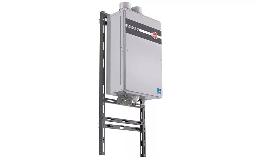 Flexible tankless water heating system from Rheem