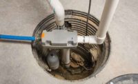 A functioning drain system and sump pump help keep the home’s basement dry