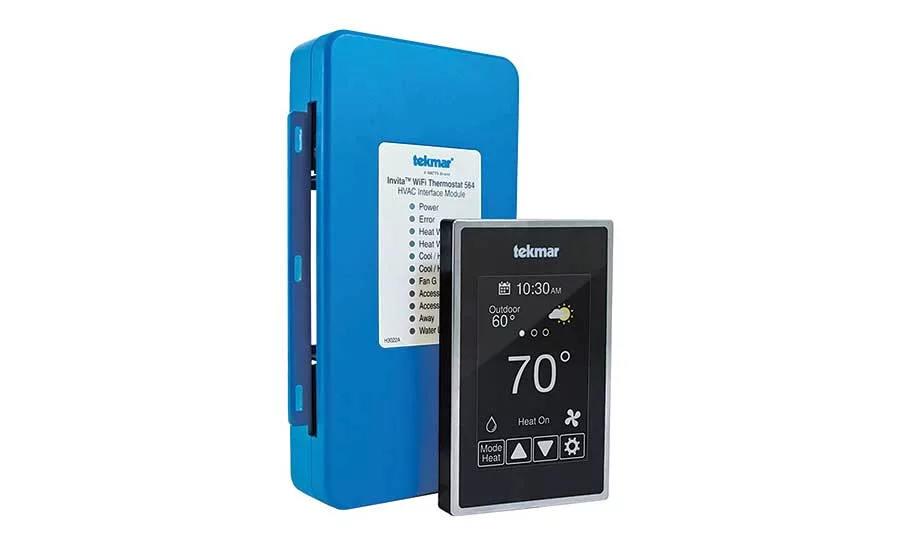The Invita WiFi thermostat from tekmar works with most types of heating and cooling systems