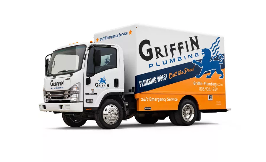 Griffin Plumbing’s fleet includes the P/2000 125 Isuzu Box Truck 12’6” Model
