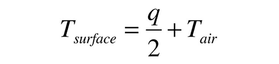 The average floor surface temperature