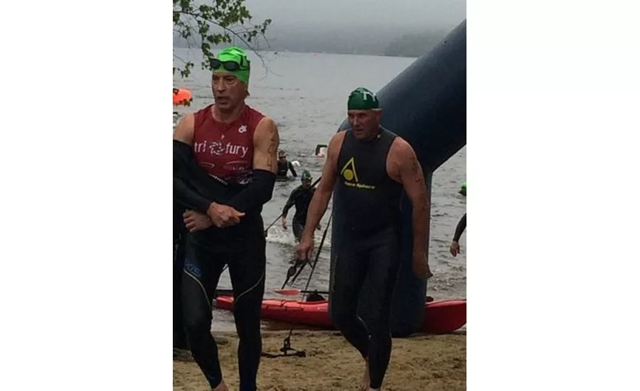 Parker after competitive swim