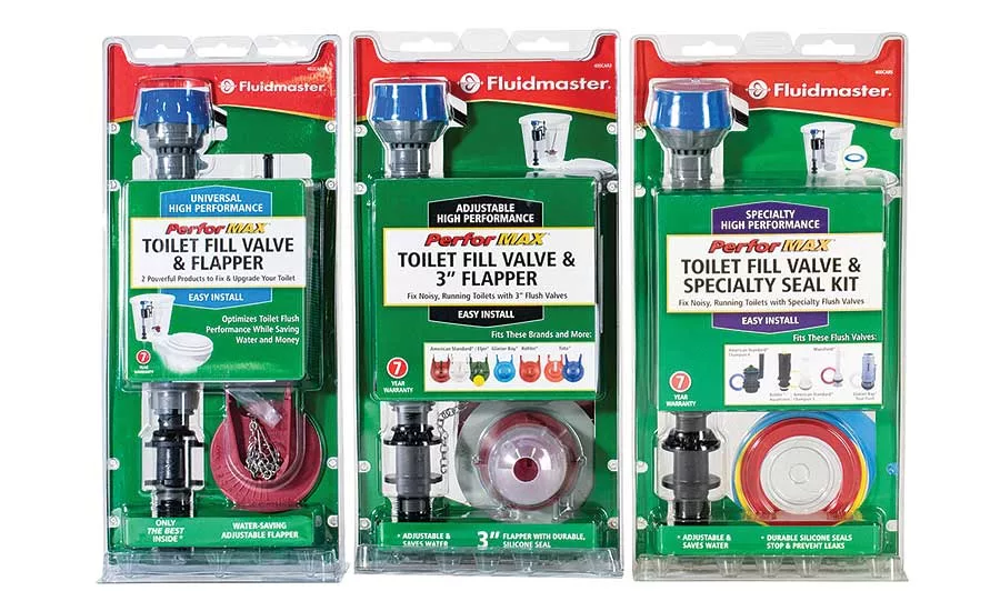 Fluidmaster’s PerforMAX toilet fill valve and flapper kits