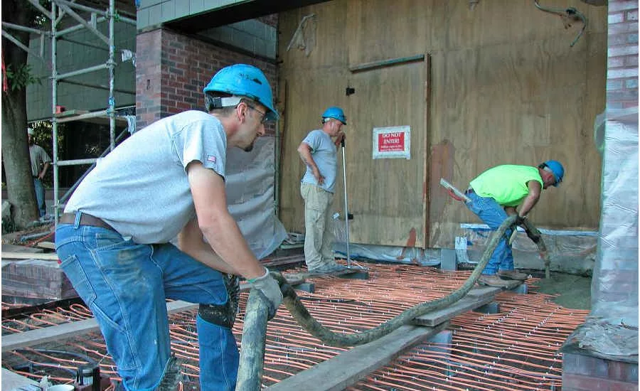 Corporate grand entrance snow melt