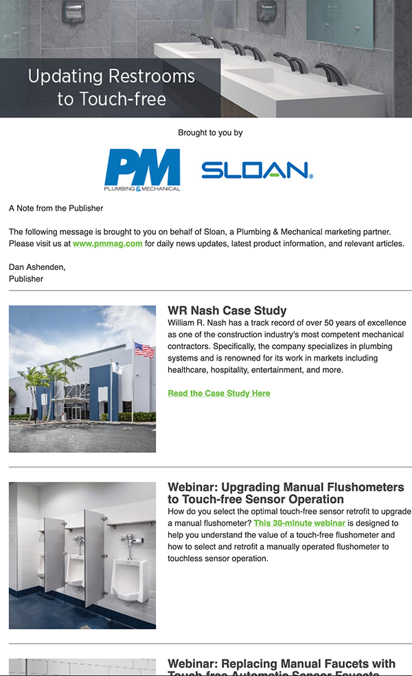 Plumbing & Mechanical eNewsletter