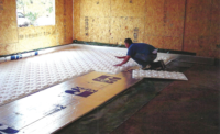 Installing radiant panels over insulation